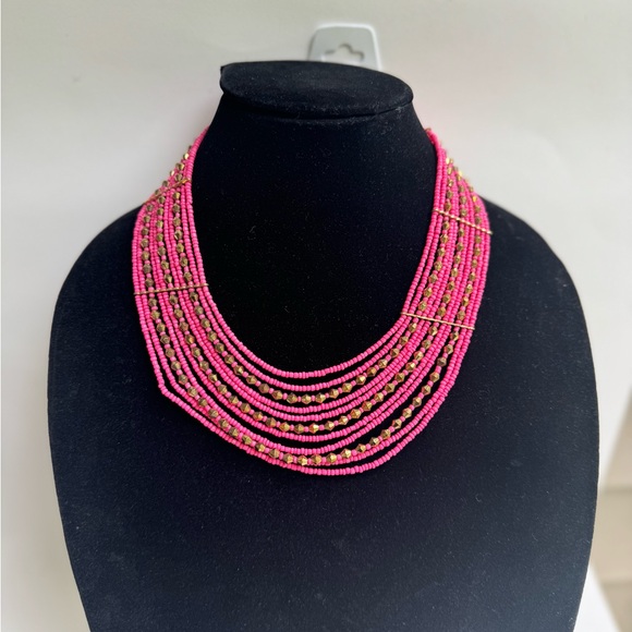 PINK  Denkays tribal necklace,statement necklace, African necklace,large neckl… - Picture 14 of 15